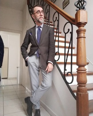 С чем носить темно-коричневый пиджак мужчине