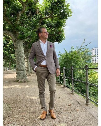 Какие монки носить с темно-коричневым пиджаком