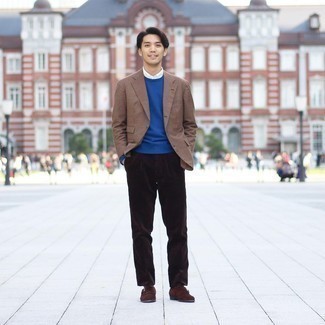 Какие монки носить с темно-коричневым пиджаком