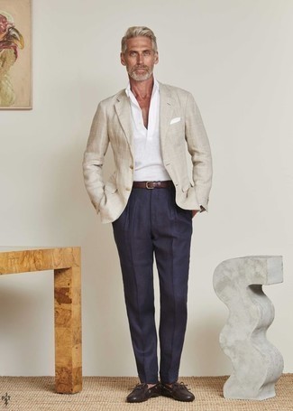 Какие пиджаки носить с темно-коричневыми топсайдерами