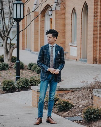 Какие пиджаки носить с темно-коричневыми брогами