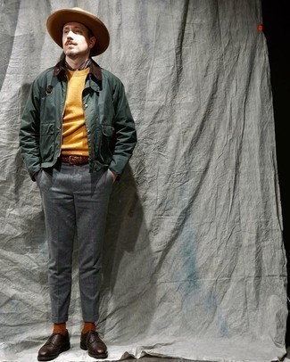 С чем носить темно-коричневые броги