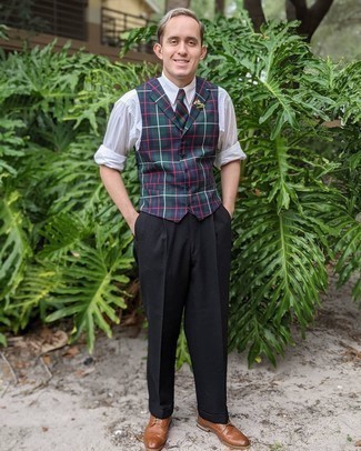 Какие жилеты носить с темно-коричневыми брогами