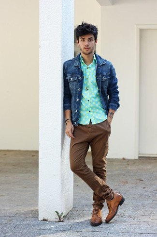 Какие броги носить с темно-коричневыми брюками чинос