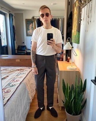 Какие лоферы носить с темно-коричневыми брюками чинос