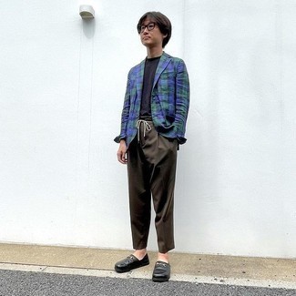 Какие лоферы носить с темно-коричневыми брюками чинос