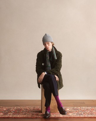 Какие лоферы носить с темно-коричневыми брюками чинос