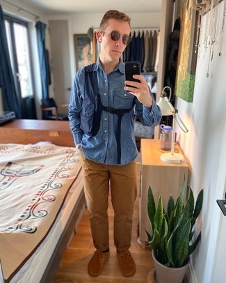 Какие лоферы носить с темно-коричневыми брюками чинос