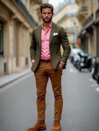 Какие пиджаки носить с темно-коричневыми ботинками дезертами