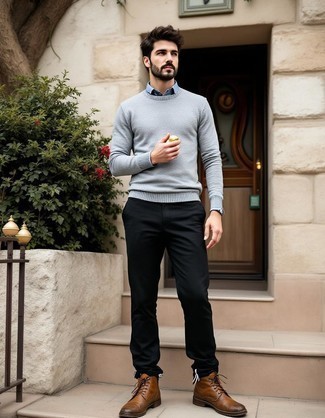 Какие брюки чинос носить с темно-коричневыми ботинками дезертами