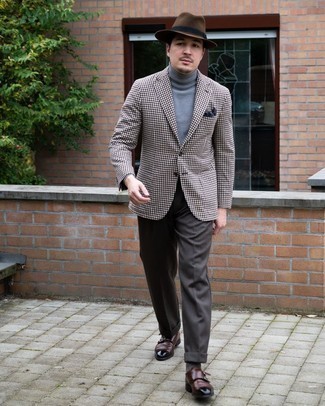 Какие монки носить с темно-коричневыми классическими брюками