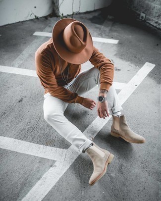 С чем носить темно-коричневую шляпу мужчине