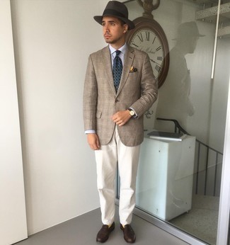 С чем носить темно-коричневую шляпу мужчине