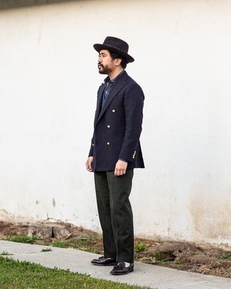 С чем носить темно-коричневую шляпу мужчине