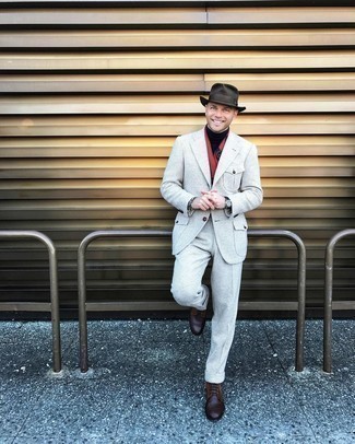 С чем носить темно-коричневую шляпу мужчине