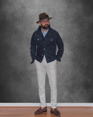 С чем носить темно-коричневую шляпу мужчине