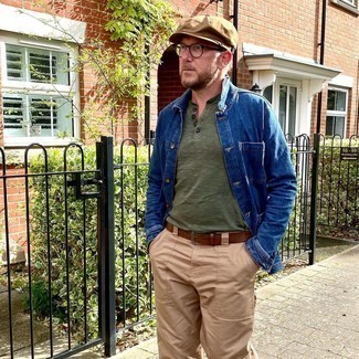 С чем носить темно-коричневый кожаный ремень мужчине