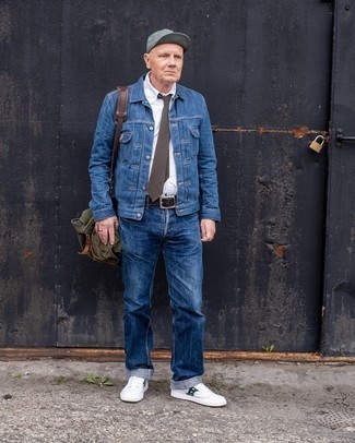 С чем носить темно-коричневый кожаный ремень мужчине