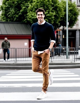 С чем носить темно-коричневые кожаные часы мужчине