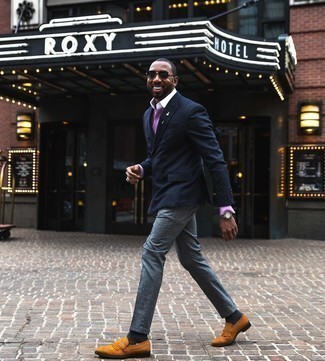 Какие пиджаки носить с темно-коричневыми монками