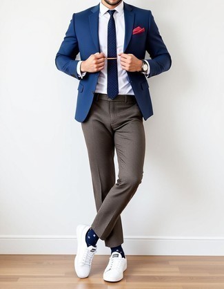 С чем носить темно-коричневые брюки мужчине