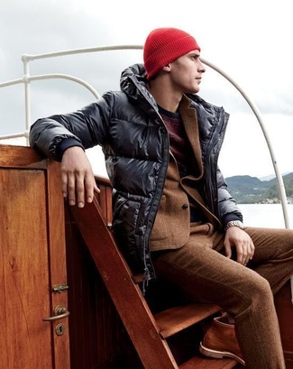 Какие рабочие ботинки носить с темно-коричневым костюмом