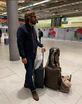 С чем носить темно-коричневый чемодан мужчине