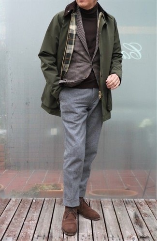 С чем носить темно-коричневую водолазку мужчине