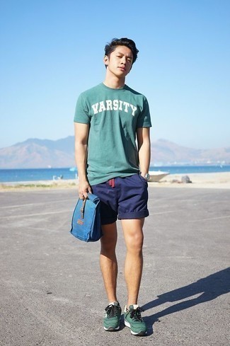 С чем носить темно-зеленые кроссовки мужчине