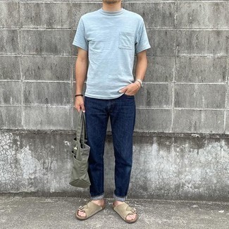 С чем носить темно-зеленую сумку мужчине