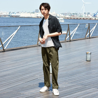 С чем носить темно-зеленый ремень мужчине