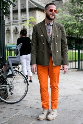 Какие туфли дерби носить с темно-зеленым пиджаком