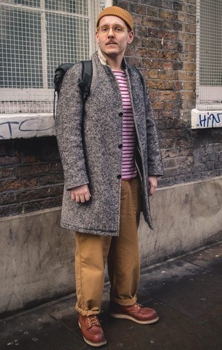 С чем носить темно-зеленый рюкзак из плотной ткани мужчине