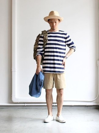 С чем носить темно-зеленый рюкзак из плотной ткани мужчине