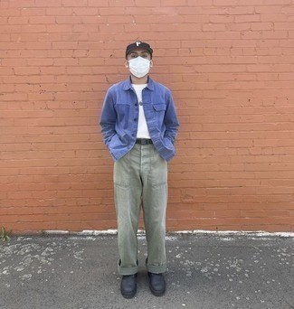 С чем носить темно-зеленые вельветовые брюки мужчине