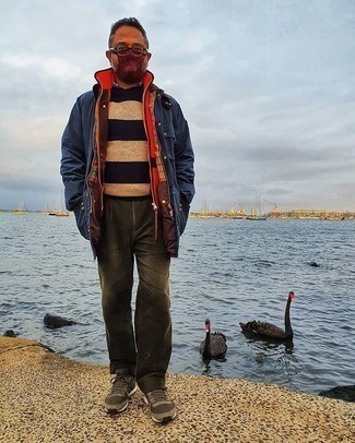 С чем носить темно-зеленые вельветовые брюки мужчине