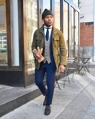 С чем носить темно-зеленые монки с двумя ремешками