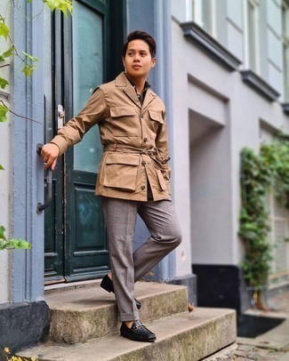 С чем носить темно-зеленую футболку-поло мужчине