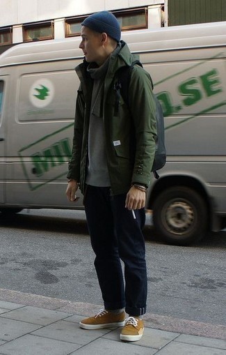 С чем носить темно-зеленый шарф мужчине