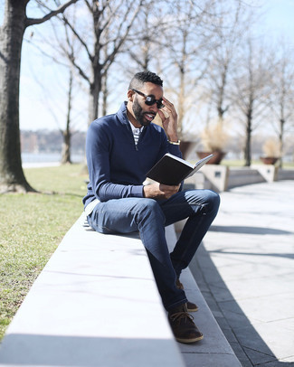 С чем носить темно-зеленые солнцезащитные очки мужчине