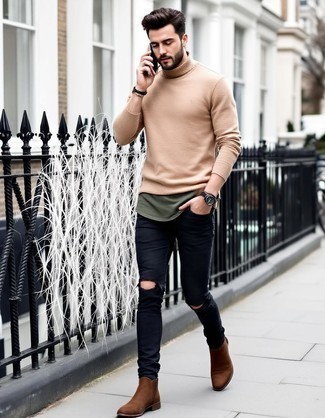 С чем носить темно-зеленую майку мужчине