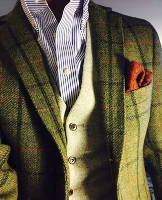 С чем носить темно-зеленое шерстяное пальто мужчине