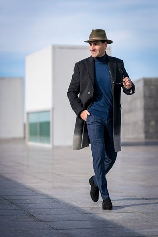 С чем носить темно-зеленую шерстяную шляпу мужчине