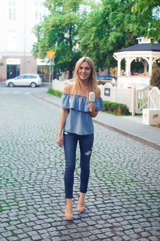 С чем носить джинсовую блузку