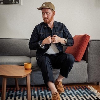 Как носить джинсовую куртку с топсайдерами