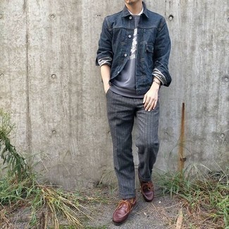 Как носить джинсовую куртку с топсайдерами