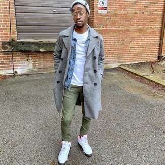 Как носить джинсовую куртку с высокими кедами мужчине