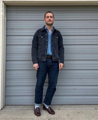 Как носить джинсовую куртку с джинсами мужчине