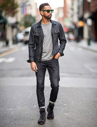 Как носить джинсовую куртку с джинсами мужчине