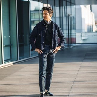 Как носить джинсовую куртку с джинсами мужчине